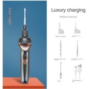 Resim Willowhaven Siyah Kulak Kirı Temizleme Aleti Işıklı Elektrikli Emme Çubuğu Lambalı Kulak Bakım Seti Siyah 