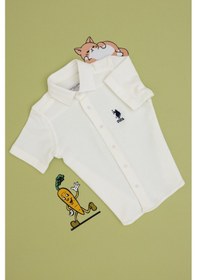 Resim U.s. Polo Assn. Erkek Çocuk Beyaz Gömlek Örme 50300743-vr013 Beyaz 