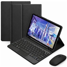 Resim Microcase Samsung Galaxy Tab A11 Plus 11 İnch Tablet Uyumlu Bluetooth Touchpad Klavye+bluetooth Mouse+standlı Kılıf-bkk7 