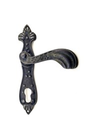 Resim Antika Tarz Dekoratif Pirinç Mevlana Yale Kapı Kolu - 228x48 Mm, Oksit Çok Renkli 