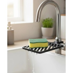 Resim K-Yonlineticaret Damlama Tepsili Musluk Sünger Tutucu Tezgâh Üstü Düzenleyici 