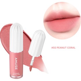 Resim Amuse - Powder Velvet Tint (12 Saate Kadar Kalıcı Yüksek Pigmentli Kadifemsi Dokulu Pantenollü Tint) 3.3gr - #02 PEANUT CORAL 