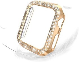 Resim Coverzone Akıllı Saat Ekran Koruyucu Apple Watch 4 42mm ile Uyumlu Ekran Koruyucu Kılıf, Ekran Koruyuculu TPU Kılıf, Sert Çerçeve Diamond Kapak Apple Watch 4 42mm Koruyucu Kılıf Rosegold 