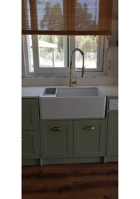 Resim İsaoğlu Yapı Mat Gold Endüstriyel Mutfak Bataryası Evye Musluğu Antik Eskitme Altın Mutfak Bataryası Gold 