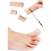 Resim Mena Rise 1 Adet 6 cm Ayak Başparmak Kemik Koruyucu, Tırnak Batması Için Kumaş Kaplı Silikon Tüp Nasır Koruyucu, Kumaş Kaplı Silikon Teo Tüp Kumaş, Paramak Eğriliği, Baş Parmak Kemik Koruyucu 