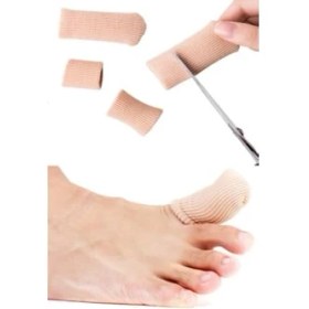 Resim Mena Rise 1 Adet 6 cm Ayak Başparmak Kemik Koruyucu, Tırnak Batması Için Kumaş Kaplı Silikon Tüp Nasır Koruyucu, Kumaş Kaplı Silikon Teo Tüp Kumaş, Paramak Eğriliği, Baş Parmak Kemik Koruyucu 