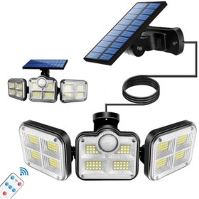 Resim Trendpoint Solar 122 Ledli Güneş Enerjili Kumandalı Hareket Sensörlü Bahçe Aydınlatma Sokak Lambası 