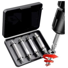 Resim Hasarlı Vida Sökücü Set Hasar Görmüş Vida Çıkarıcı Matkap Uç Set 