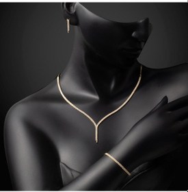 Resim 2 Sıra Sarkıt Su Yolu Altın Takı Seti St3vr8k31640 