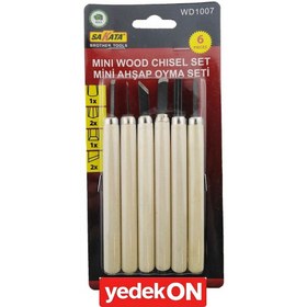 Resim Mini Ahşap Oyma Seti 6 Parça Blisterli Wd1007 Sakata 
