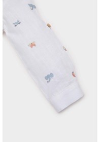 Resim DeFacto Erkek Bebek Hayvan Desenli Flamlı Poplin Uzun Kollu Gömlek E2009A525SPER105 Ekru 