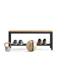 Resim Soyunma Odaları Için Bank, Ayakkabılıklı Bank Gxyxd: 100x42x40 Cm, Spor Bankı 