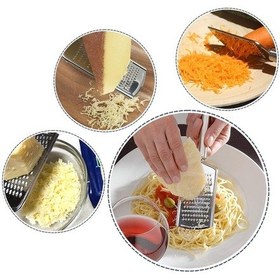 Resim Paslanmaz Çelik El Rendesi Peynir Rendesi İnce El Rendesi İnox 24 Cm Metalik Gri 