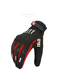 Resim Motiva Madbike 2025 Softshell Motosiklet Eldiveni Kırmızı 
