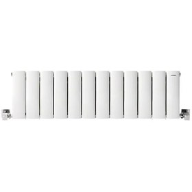 Resim 300mm x 955mm Lilac Yüksek Isı Kapasiteli Dekoratif Yatay Beyaz Alüminyum Radyatör 