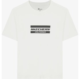 Resim Skechers Graphic T-Shirt M Short Sleeve Erkek Kırık Beyaz S241056-102 