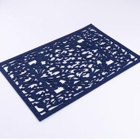 Resim Bimotif 2li desenli keçe amerikan servis, 29x43 cm, Koyu Mavi 