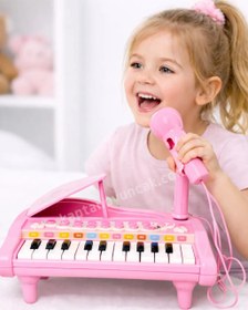 Resim Mikrofonlu 24 Tuşlu Mp3 Çalar Piyano 