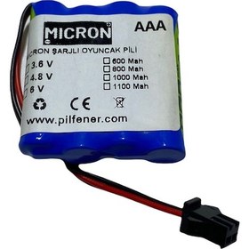Resim Micron 4.8v 600 Mah Aaa Uzaktan Kumandalı Şarjlı Araba Pili (Batarya) 