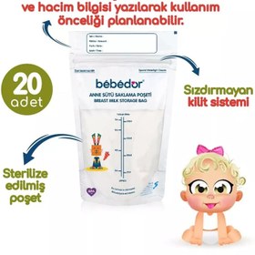 Resim Bebedor 679 Anne Sütü Saklama Poşeti 20 li 