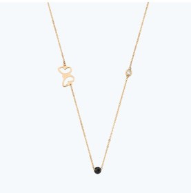 Resim Altınbaş Pırlanta Spinel Taşlı Kelebek Kolye INT186P-14K 
