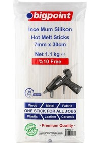 Resim Bigpoint Mum Çubuk Silikon İnce 7mm x 30cm (1.1 Kilogram) 