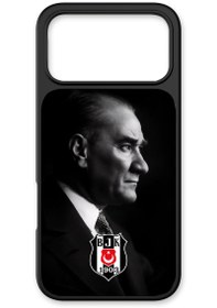 Resim Beşiktaş Büyük Atatürk Cam Telefon Kılıfı - iPhone 17 Pro 