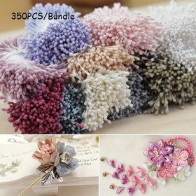 Resim 350 adet 2.2 inç (5.5 cm) mat stamen demeti - Yapışkan Çiçek Merkezleri için DIY El Sanatları, Saç Aksesuarları ve Gül Düğün Süslemeleri 