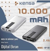 Resim leasertech 10000 Mah Powerbank Dijital Ekran Taşınabilir Şarj Powerstation Beyaz 