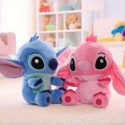 Resim 2 Adet Stitch Peluş Oyuncak - Sevimli Pembe & Mavi Karakter Modelleri, Yumuşak Anime Figürleri, Arkadaşlar İçin Mezuniyet ve Tatil Hediyesi 