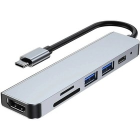 Resim Teltree 6-1 Usb-c Hub: 4k Hdmı Çıkışı, 2 Usb Portu, 100w Pd Şarj, Sd/tf Kart Okuyucu - Macbook Uyumlu/pro/air Ve Diğer C-tipi Cihazlar İçin 