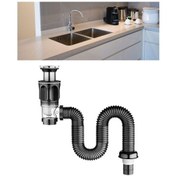 Resim Tongxida Suntek Banyo Lavabo Drenaj Boru Kolay Kurulum Mutfak Altı 