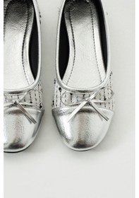 Resim Sebastien Çift Renk Fiyonk Detaylı Kadın Günlük Babet Gri 