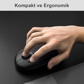 Resim Lecoo WS212 Kablosuz 1600DPI 4 Tuşlu PC, Mac, Dizüstü Bilgisayar için, USB Mini Alıcı ile Optik Mouse Siyah 
