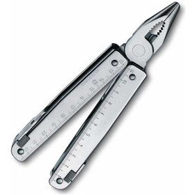 Resim Victorinox Swisstool Makaslı Deri Kılıflı Çakı Gri Gümüş 