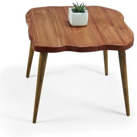 Resim Mobenta Doğal Ağaç Masif Kütük Lata Orta Sehpa 65cm X 85cm Ağaç Ayak 