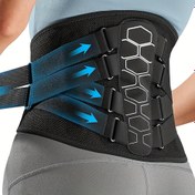 Resim Alt Sırt için Motorlu Bisiklet Sürme için Kolu, Erkekler ve Kadınlar için Lumbar Destek Kemeri, Ergonomik Tasarım ve Nefes Alabilir 