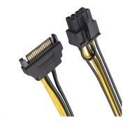 Resim Sata 15 Pin Erkek Power To 8 Pin 6+2 Pcıe Power Kablosu 20cm 