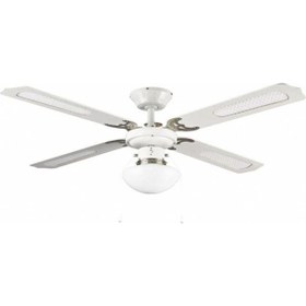 Resim KULVARAVM Lari Beyaz Kanat Tavan Vantilatörü 107 cm 