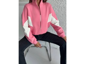 Resim Zeynep Öykü Style Kadın3 Iplik Içi Şardonlu Garnili Oversize Kalıp Hırka Eşofman Üstü Sweatshirt 