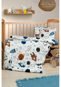 Resim Cotton Collection %100 Pamuk Bebek Nevresim Takımı Space 