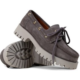 Resim Deery Kadın Hakiki Süet Gri Marin Loafer - 02036zgrıc01 