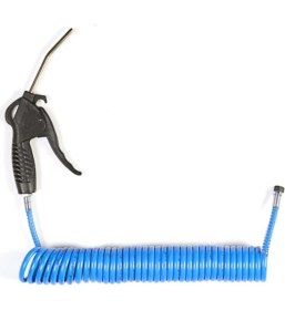 Resim 5 mt Hava Hortumu Plastik Tabancalı Kabin Temizleme Mavi Polietilen 1/4 Rekorlu 