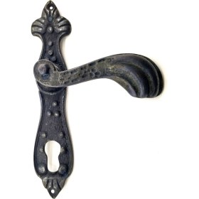 Resim Skygo Antika Tarz Dekoratif Pirinç Mevlana Yale Kapı Kolu - 228x48 mm, Oksit 