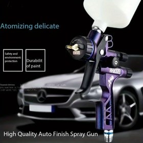 Resim 1.3mm Yüksek Hassasiyetli Nozullu Premium Otomatik Boya Püskürtme Tabancası, Düşük Basınçlı Atomizasyon, Dayanıklı Alüminyum Gövde - Tüm Boyalar & Şeffaf Kaplamalar İçin İdeal 