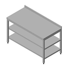 Resim Öztiryakiler Çalışma Tezgahı Ara Raflı Sırtlı Demonte 140x60 CM 
