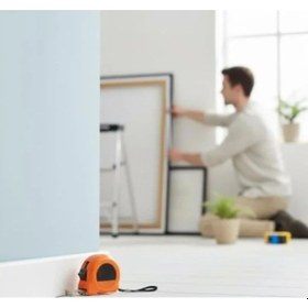 Resim 5 Metre Çelik Şerit Metre, 25 Mm Genişlikte Dayanıklı Ölçüm Aleti 