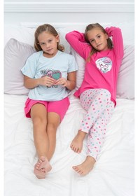 Resim For You Kids 4 Lü Hey Summer Desen Pijama Takımı 