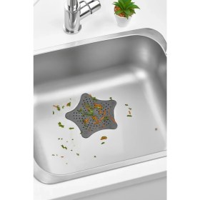 Resim PremiumPort Yıldız Şekilli Silikon Gider Süzgeci, Duş ve Lavabo Için Su Geçirici 