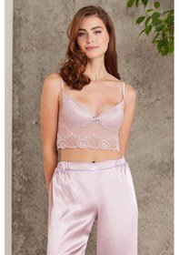 Resim Pierre Cardin 7025 Kadın Rose 4'lü Saten Takım Gelin Set Rose 